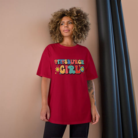 Pittsburgh Girl Retro Short Sleeve T-Shirt T-Shirt - YinzerShop