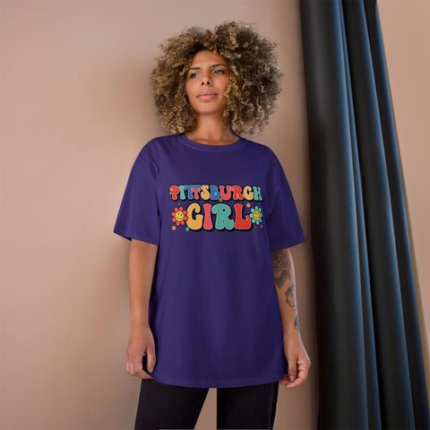 Pittsburgh Girl Retro Short Sleeve T-Shirt T-Shirt - YinzerShop