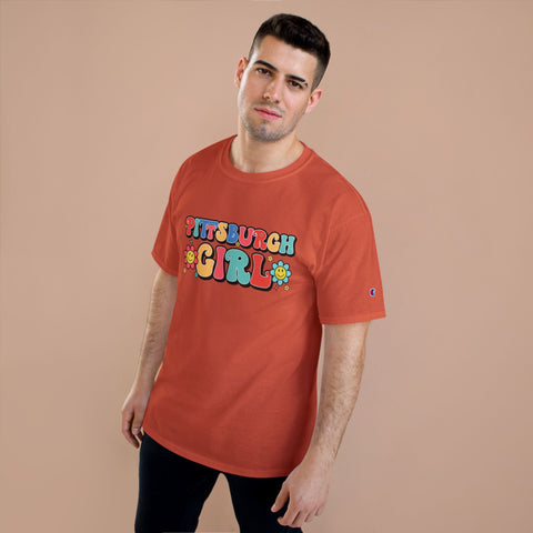 Pittsburgh Girl Retro Short Sleeve T-Shirt T-Shirt - YinzerShop