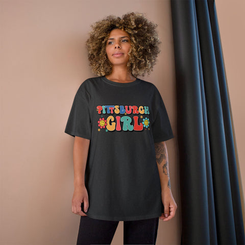 Pittsburgh Girl Retro Short Sleeve T-Shirt T-Shirt - YinzerShop