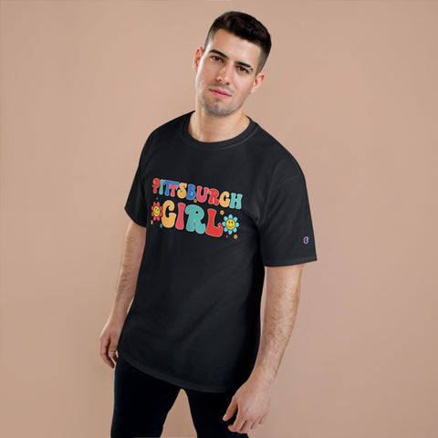 Pittsburgh Girl Retro Short Sleeve T-Shirt T-Shirt - YinzerShop