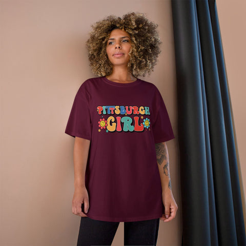Pittsburgh Girl Retro Short Sleeve T-Shirt T-Shirt - YinzerShop
