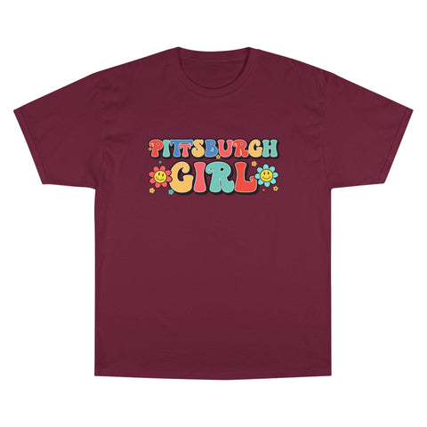 Pittsburgh Girl Retro Short Sleeve T-Shirt T-Shirt - YinzerShop