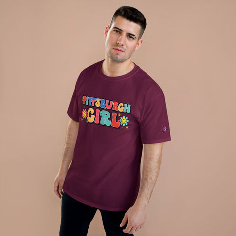 Pittsburgh Girl Retro Short Sleeve T-Shirt T-Shirt - YinzerShop