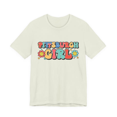 Pittsburgh Girl Retro Short Sleeve Tee-Shirt T-Shirt - YinzerShop