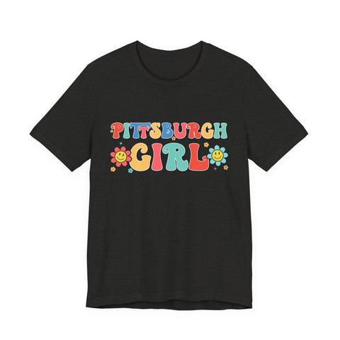 Pittsburgh Girl Retro Short Sleeve Tee-Shirt T-Shirt - YinzerShop