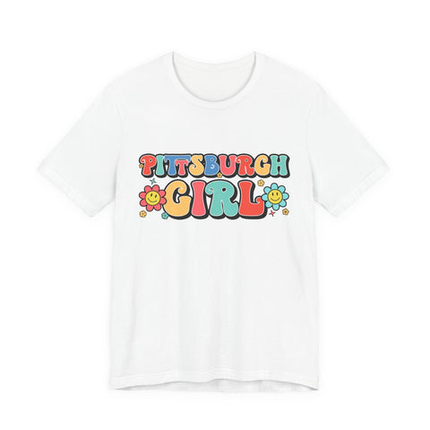Pittsburgh Girl Retro Short Sleeve Tee-Shirt T-Shirt - YinzerShop