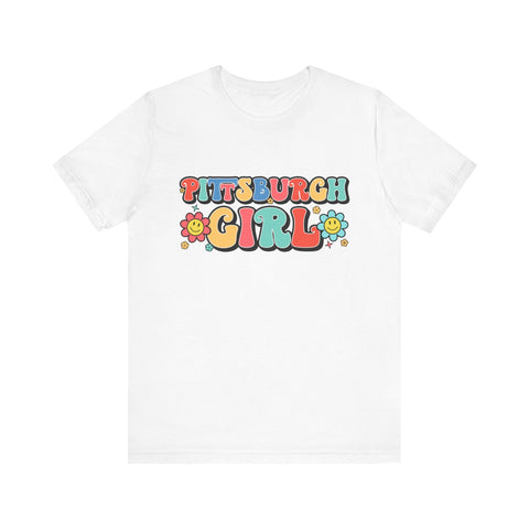 Pittsburgh Girl Retro Short Sleeve Tee-Shirt T-Shirt - YinzerShop