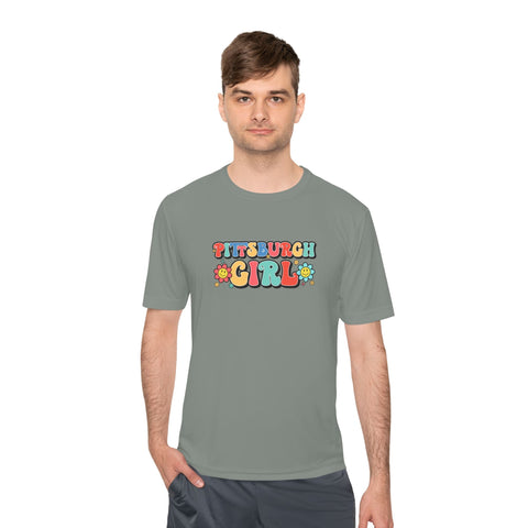 Pittsburgh Girl Retro Sport-Tek Unisex Moisture Wicking Tee T-Shirt - YinzerShop