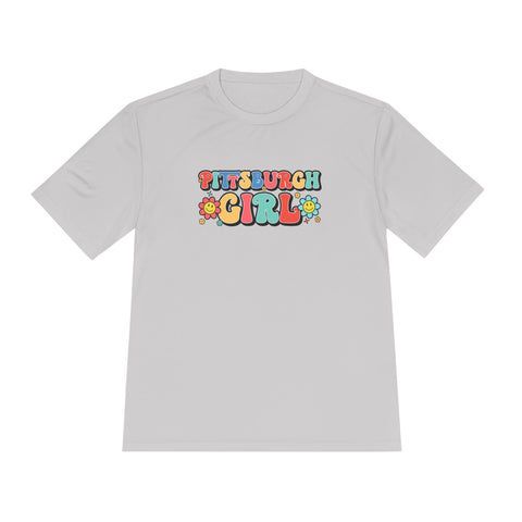 Pittsburgh Girl Retro Sport-Tek Unisex Moisture Wicking Tee T-Shirt - YinzerShop