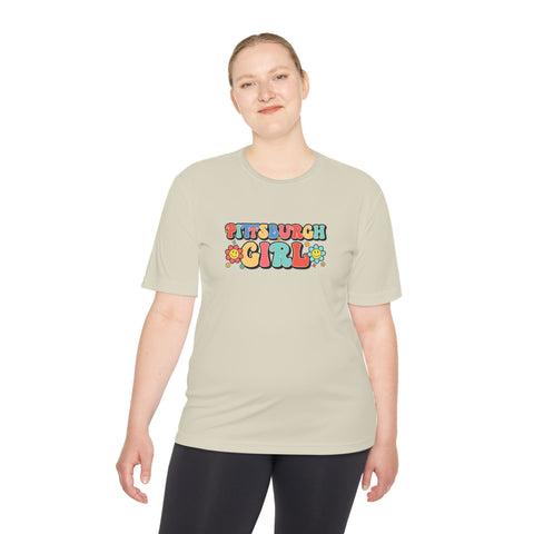 Pittsburgh Girl Retro Sport-Tek Unisex Moisture Wicking Tee T-Shirt - YinzerShop