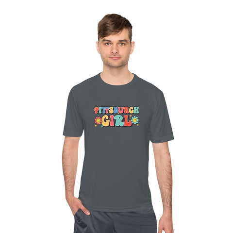 Pittsburgh Girl Retro Sport-Tek Unisex Moisture Wicking Tee T-Shirt - YinzerShop