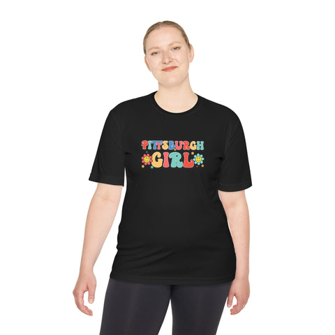 Pittsburgh Girl Retro Sport-Tek Unisex Moisture Wicking Tee T-Shirt - YinzerShop