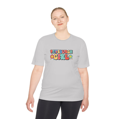 Pittsburgh Girl Retro Sport-Tek Unisex Moisture Wicking Tee T-Shirt - YinzerShop