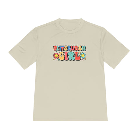 Pittsburgh Girl Retro Sport-Tek Unisex Moisture Wicking Tee T-Shirt - YinzerShop