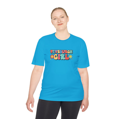 Pittsburgh Girl Retro Sport-Tek Unisex Moisture Wicking Tee T-Shirt - YinzerShop