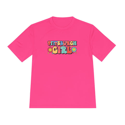 Pittsburgh Girl Retro Sport-Tek Unisex Moisture Wicking Tee T-Shirt - YinzerShop