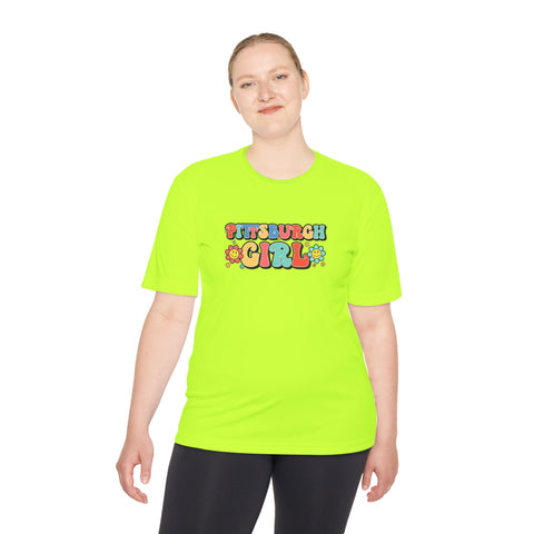 Pittsburgh Girl Retro Sport-Tek Unisex Moisture Wicking Tee T-Shirt - YinzerShop