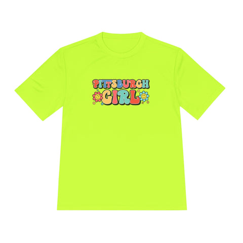 Pittsburgh Girl Retro Sport-Tek Unisex Moisture Wicking Tee T-Shirt - YinzerShop