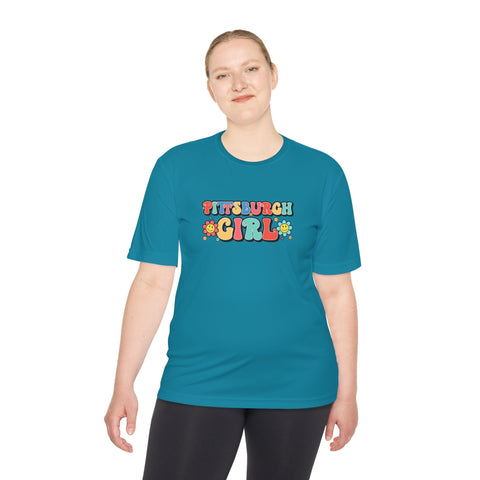 Pittsburgh Girl Retro Sport-Tek Unisex Moisture Wicking Tee T-Shirt - YinzerShop
