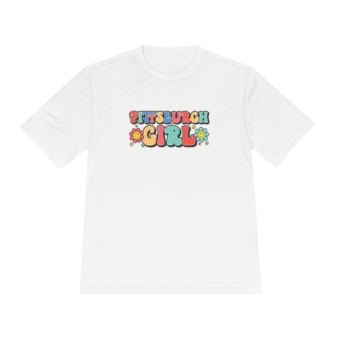 Pittsburgh Girl Retro Sport-Tek Unisex Moisture Wicking Tee T-Shirt - YinzerShop
