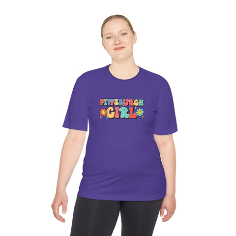 Pittsburgh Girl Retro Sport-Tek Unisex Moisture Wicking Tee T-Shirt - YinzerShop