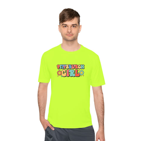 Pittsburgh Girl Retro Sport-Tek Unisex Moisture Wicking Tee T-Shirt - YinzerShop