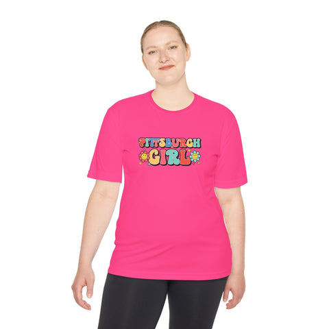 Pittsburgh Girl Retro Sport-Tek Unisex Moisture Wicking Tee T-Shirt - YinzerShop