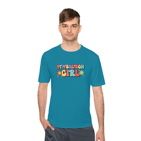 Pittsburgh Girl Retro Sport-Tek Unisex Moisture Wicking Tee T-Shirt - YinzerShop