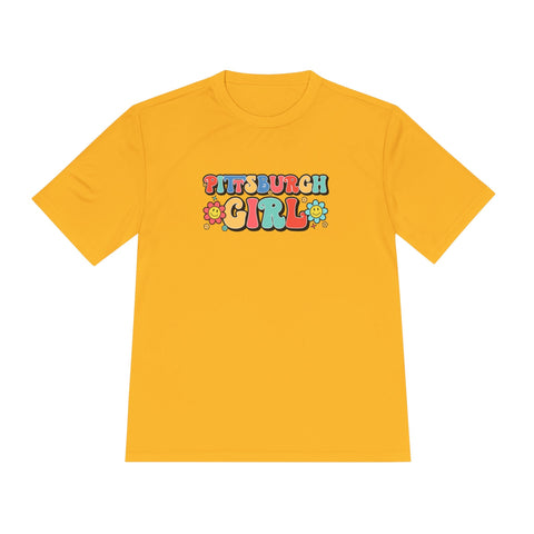 Pittsburgh Girl Retro Sport-Tek Unisex Moisture Wicking Tee T-Shirt - YinzerShop