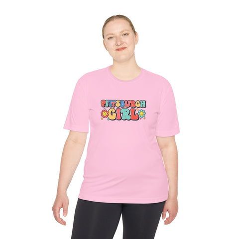 Pittsburgh Girl Retro Sport-Tek Unisex Moisture Wicking Tee T-Shirt - YinzerShop