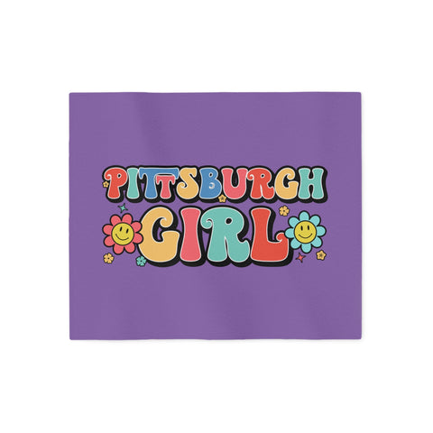 Pittsburgh Girl Retro Sweatshirt Blanket Home Decor - YinzerShop