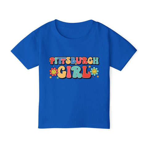 Pittsburgh Girl Retro Toddler T-Shirt Kids Apparel - YinzerShop