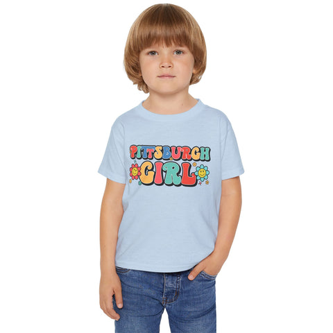 Pittsburgh Girl Retro Toddler T-Shirt Kids Apparel - YinzerShop