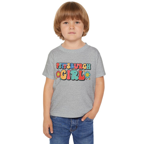 Pittsburgh Girl Retro Toddler T-Shirt Kids Apparel - YinzerShop