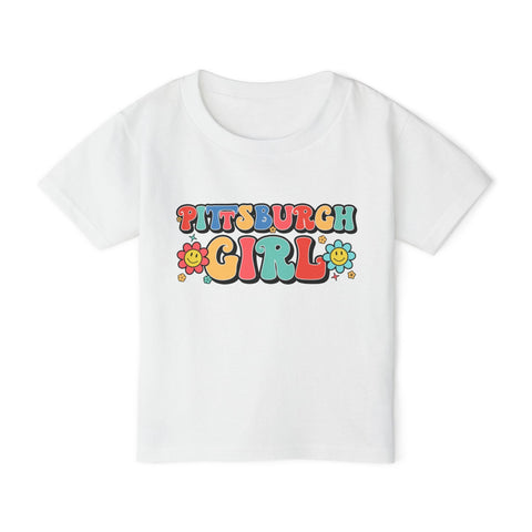 Pittsburgh Girl Retro Toddler T-Shirt Kids Apparel - YinzerShop
