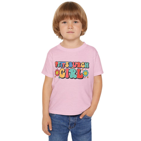 Pittsburgh Girl Retro Toddler T-Shirt Kids Apparel - YinzerShop