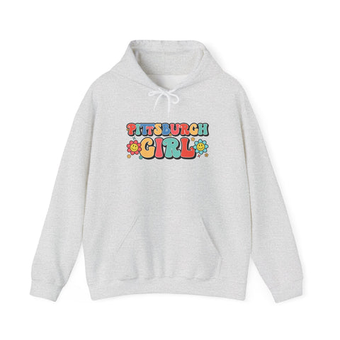 Pittsburgh Girl Retro Unisex Heavy Blend™ Hooded Sweatshirt Hoodie - YinzerShop