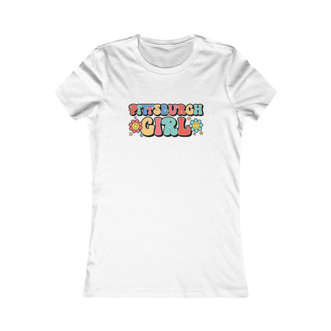 Pittsburgh Girl Retro Women's Slim Feminine Fit Tee T-Shirt - YinzerShop