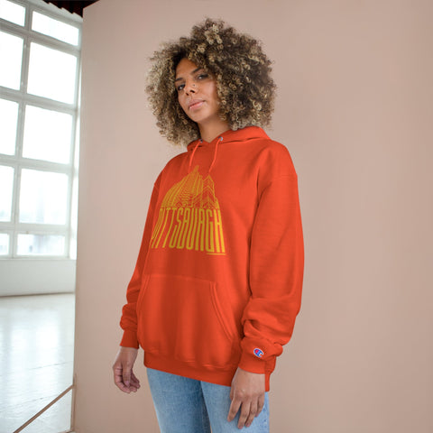 Pittsburgh Glass Building - Champion Hoodie Hoodie - YinzerShop