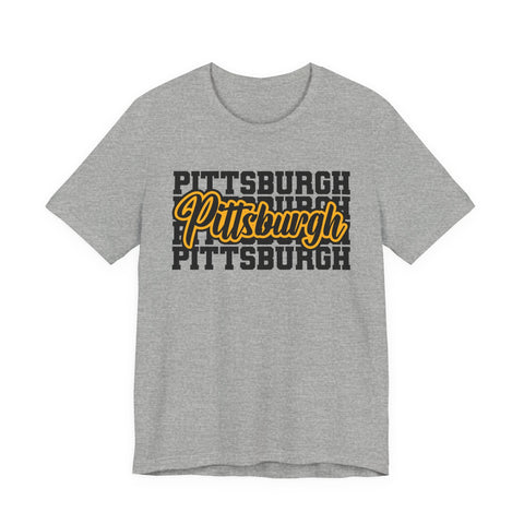 Pittsburgh Graphic T-Shirt – Premium Fitted Short Sleeve Tee With Soft Breathable Fabric T-Shirt - YinzerShop