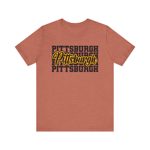 Pittsburgh Graphic T-Shirt – Premium Fitted Short Sleeve Tee With Soft Breathable Fabric T-Shirt - YinzerShop