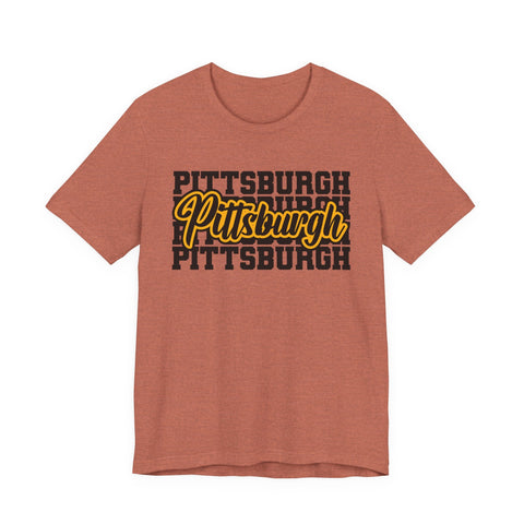 Pittsburgh Graphic T-Shirt – Premium Fitted Short Sleeve Tee With Soft Breathable Fabric T-Shirt - YinzerShop