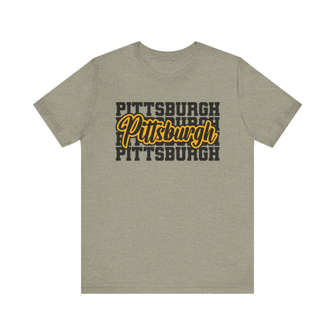 Pittsburgh Graphic T-Shirt – Premium Fitted Short Sleeve Tee With Soft Breathable Fabric T-Shirt - YinzerShop
