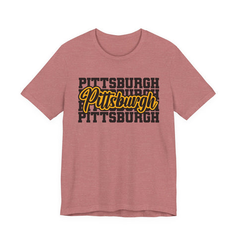 Pittsburgh Graphic T-Shirt – Premium Fitted Short Sleeve Tee With Soft Breathable Fabric T-Shirt - YinzerShop