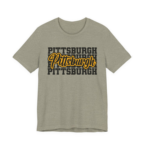Pittsburgh Graphic T-Shirt – Premium Fitted Short Sleeve Tee With Soft Breathable Fabric T-Shirt - YinzerShop
