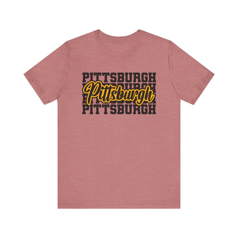 Pittsburgh Graphic T-Shirt – Premium Fitted Short Sleeve Tee With Soft Breathable Fabric T-Shirt - YinzerShop