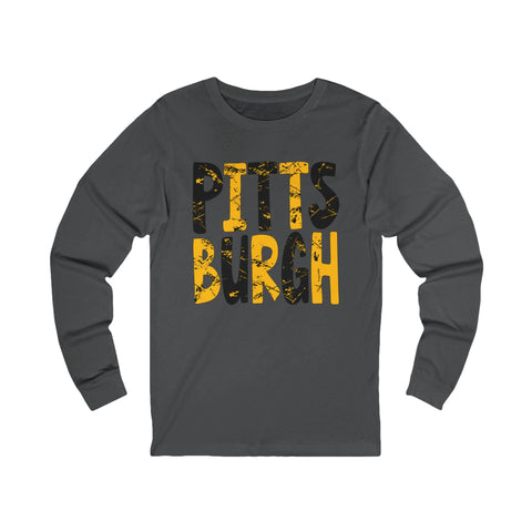 Pittsburgh Graphic Unisex Jersey Long Sleeve Tee Long Sleeve Shirt - YinzerShop