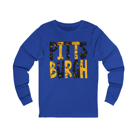 Pittsburgh Graphic Unisex Jersey Long Sleeve Tee Long Sleeve Shirt - YinzerShop