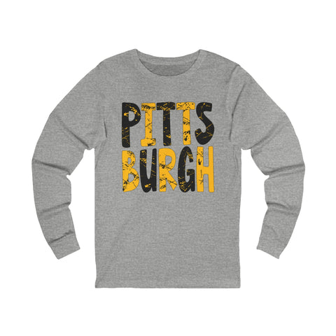 Pittsburgh Graphic Unisex Jersey Long Sleeve Tee Long Sleeve Shirt - YinzerShop